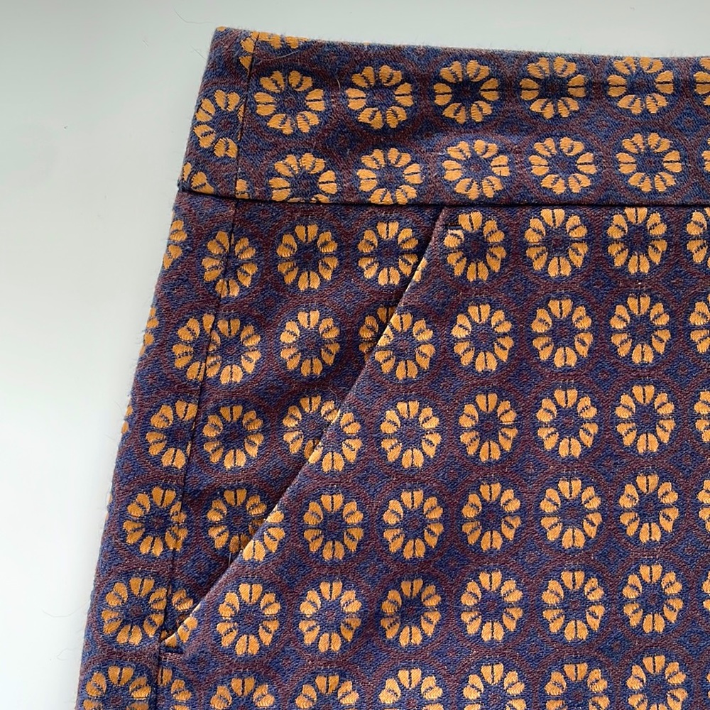 *LAST CHANCE* Navy and Gold Floral Mini Skirt from Loft